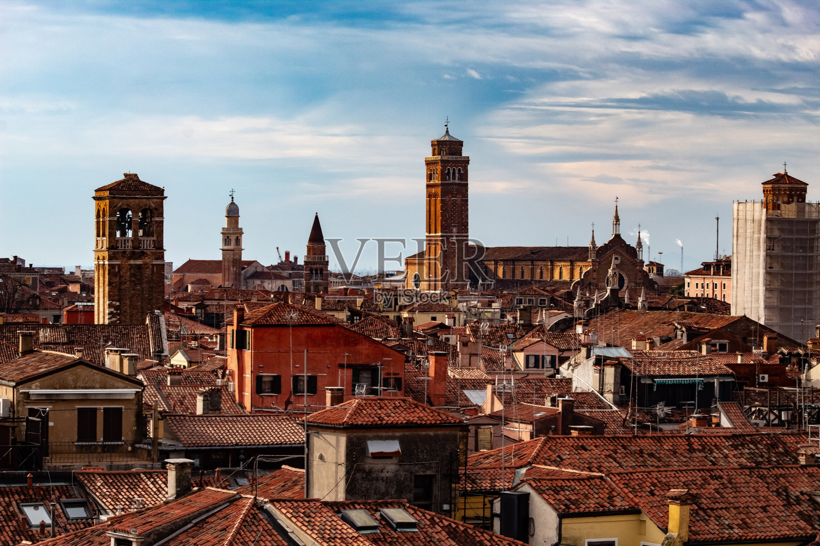 威尼斯的屋顶照片摄影图片