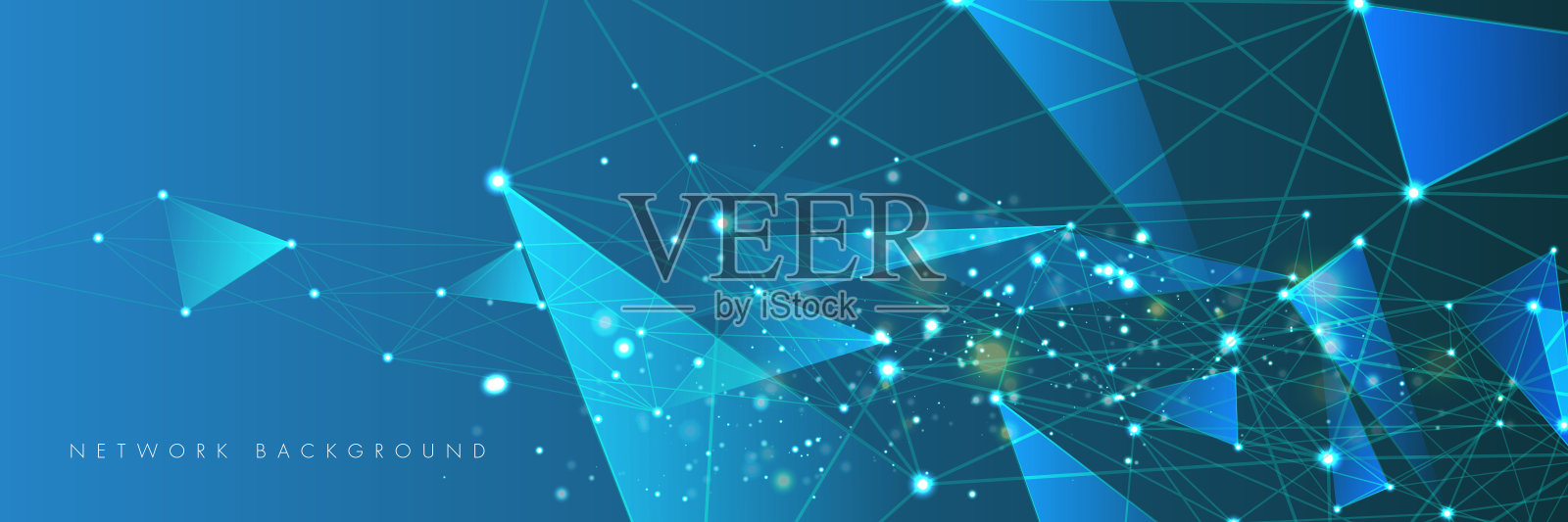 网络连接技术的抽象概念。插画图片素材