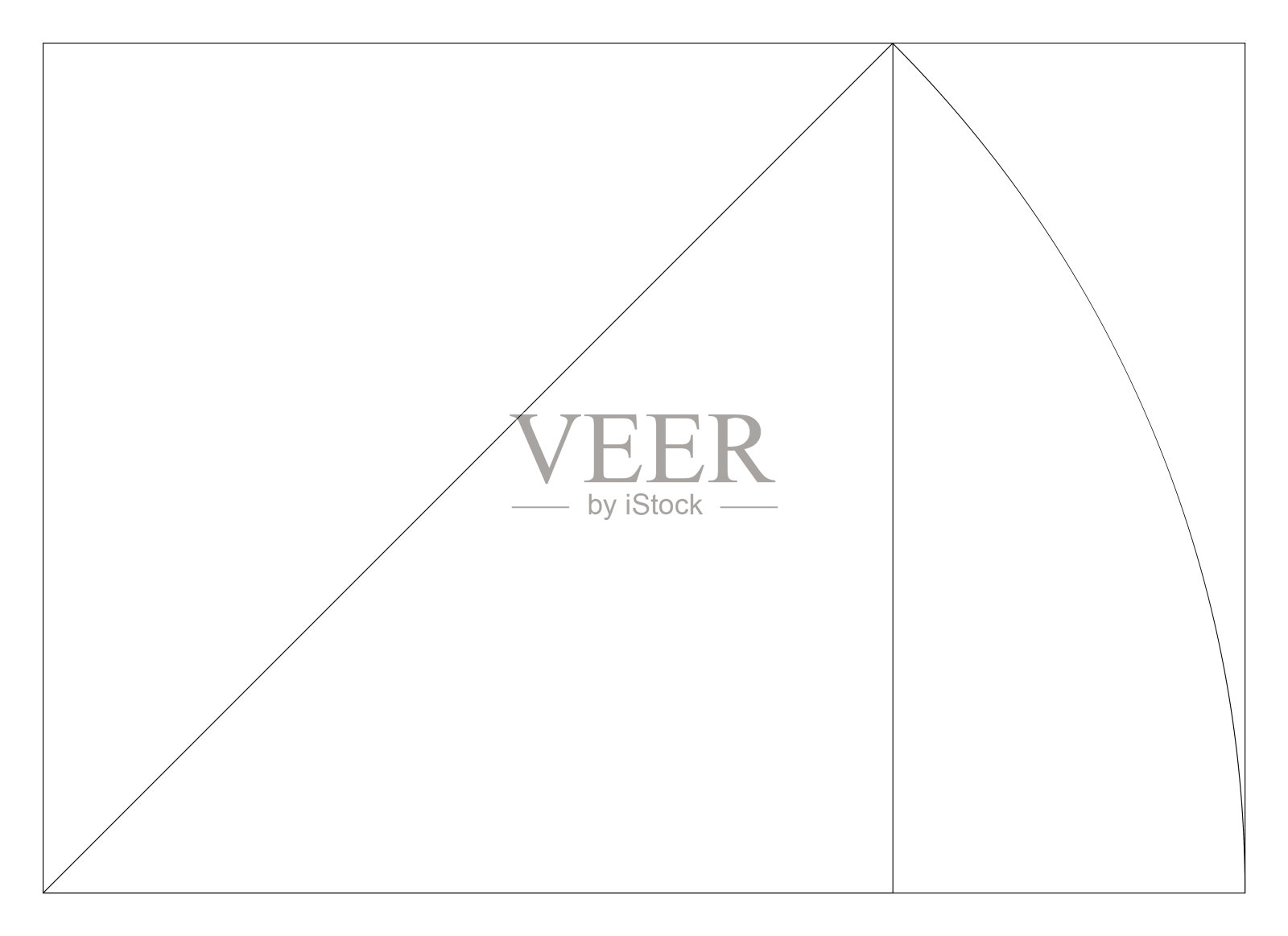 比例在日本传统设计中使用，银与白的比例(大和比例)为1:1.414插画图片素材