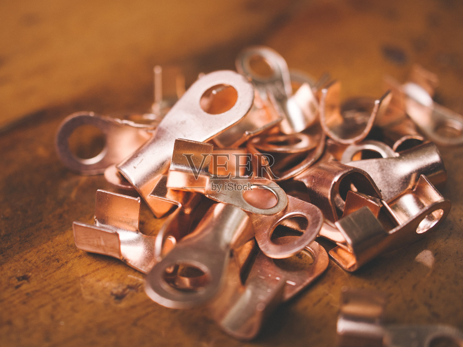 铜线连接器照片摄影图片