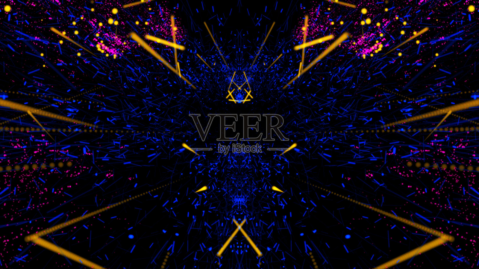 橙色和紫色抽象的科技运动设计。几何背景。无缝循环。照片摄影图片