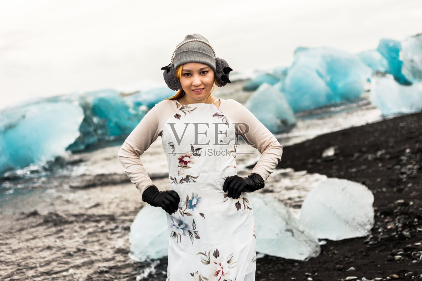 Jokulsarlon是一个冰川泻湖照片摄影图片