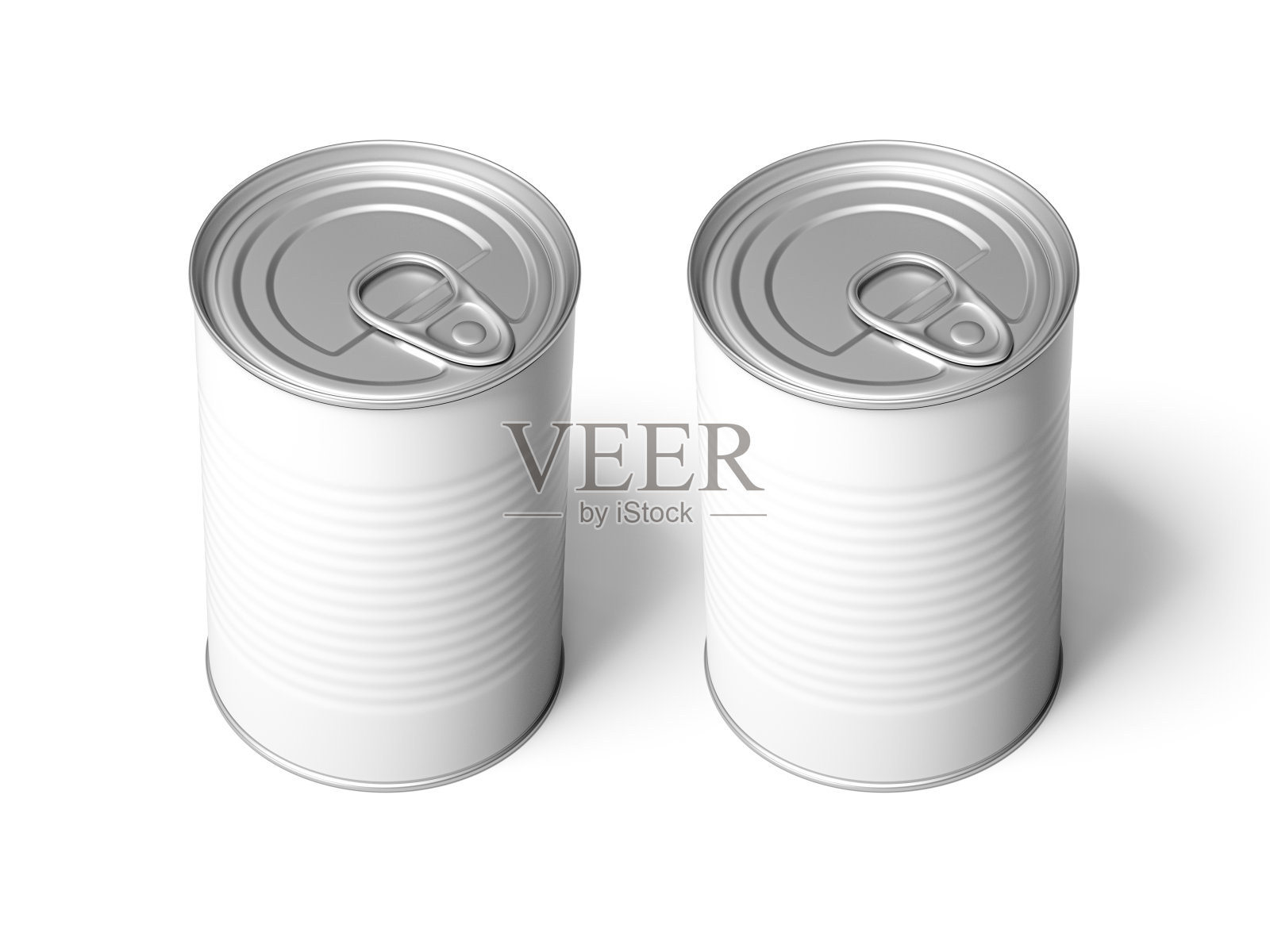 食品罐头模型3D渲染孤立的背景照片摄影图片