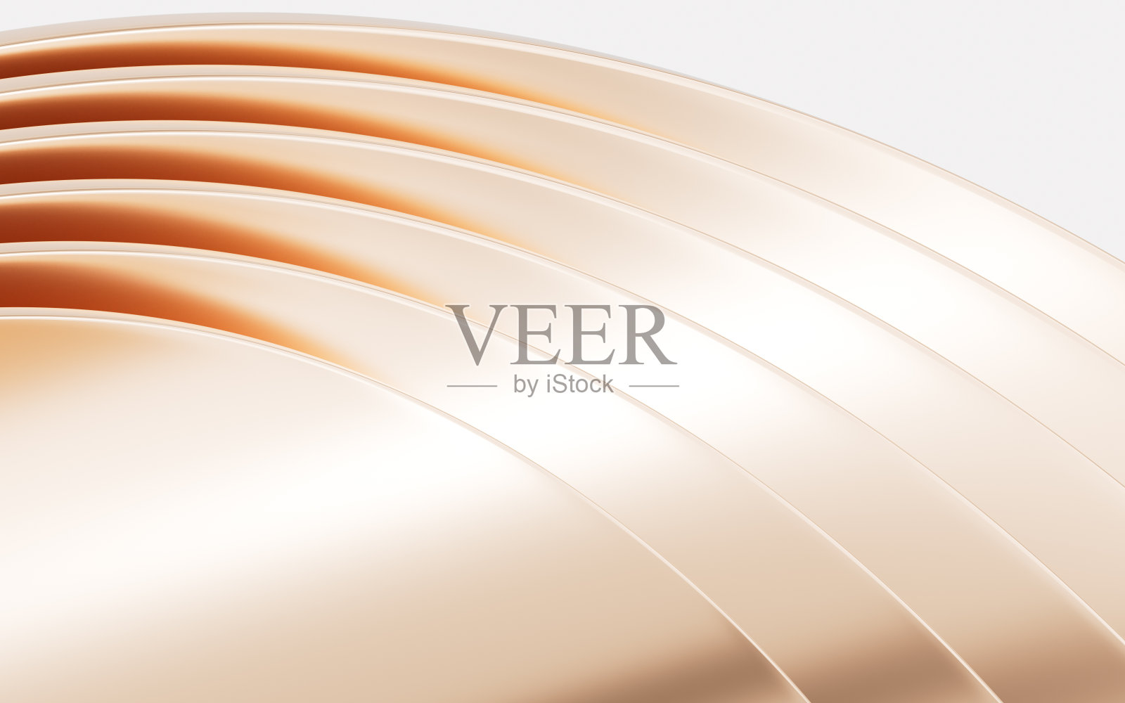 抽象金属曲线背景，3d渲染。照片摄影图片