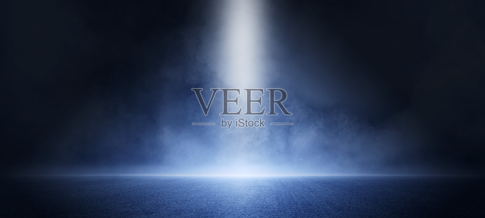 黑暗场景道路街道沥青蓝色背景，雾在黑暗中，烟和雾，霓虹灯，射灯，夜景，抽象散焦万圣节背景，舞台表演，地板和演播室照片摄影图片