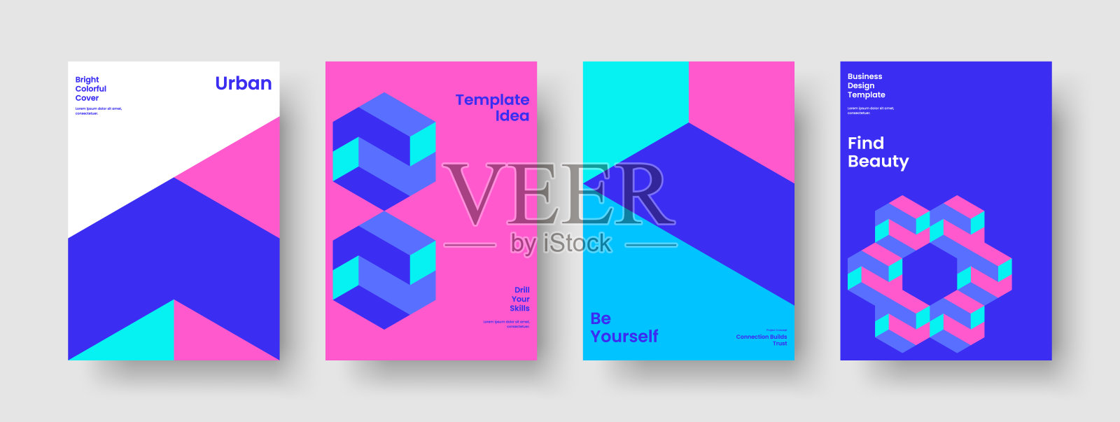 现代商务演示布局。隔离传单设计。摘要图书封面模板。手册。横幅。海报。报告。背景。投资组合。小册子。笔记本。品牌的身份。目录插画图片素材