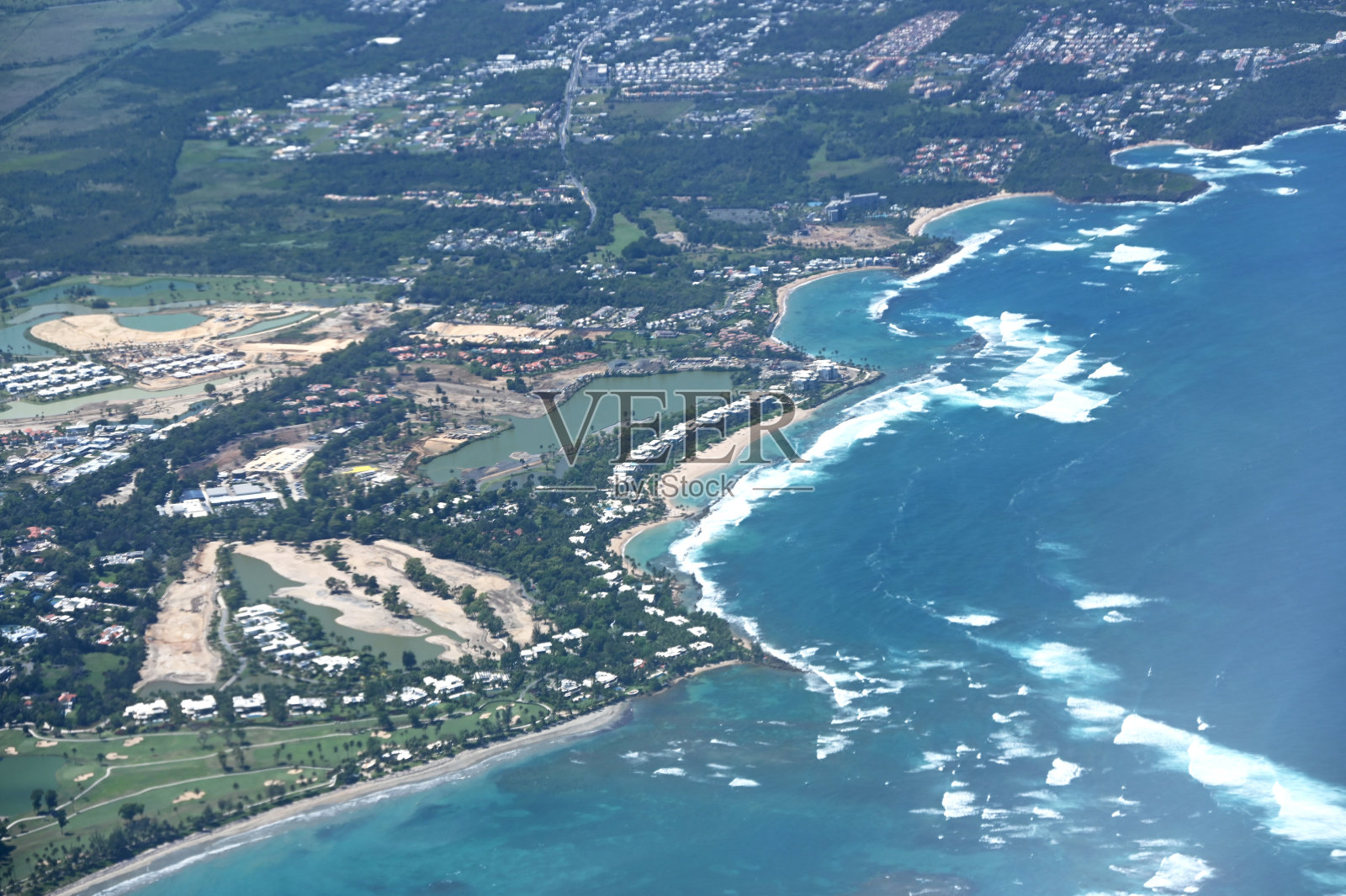 波多黎各的海岸线照片摄影图片