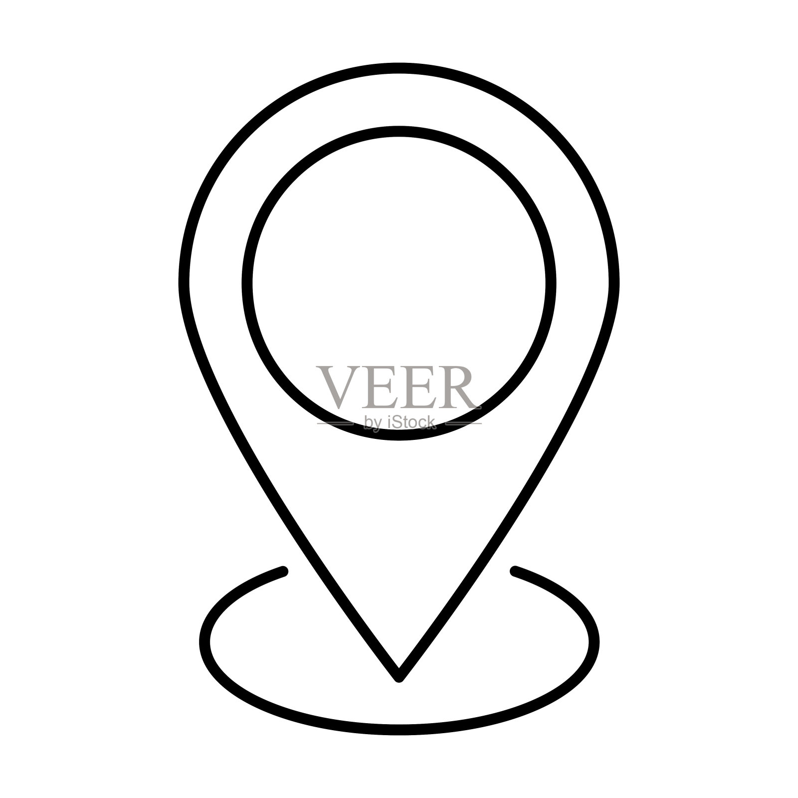 引脚位置图标插画图片素材