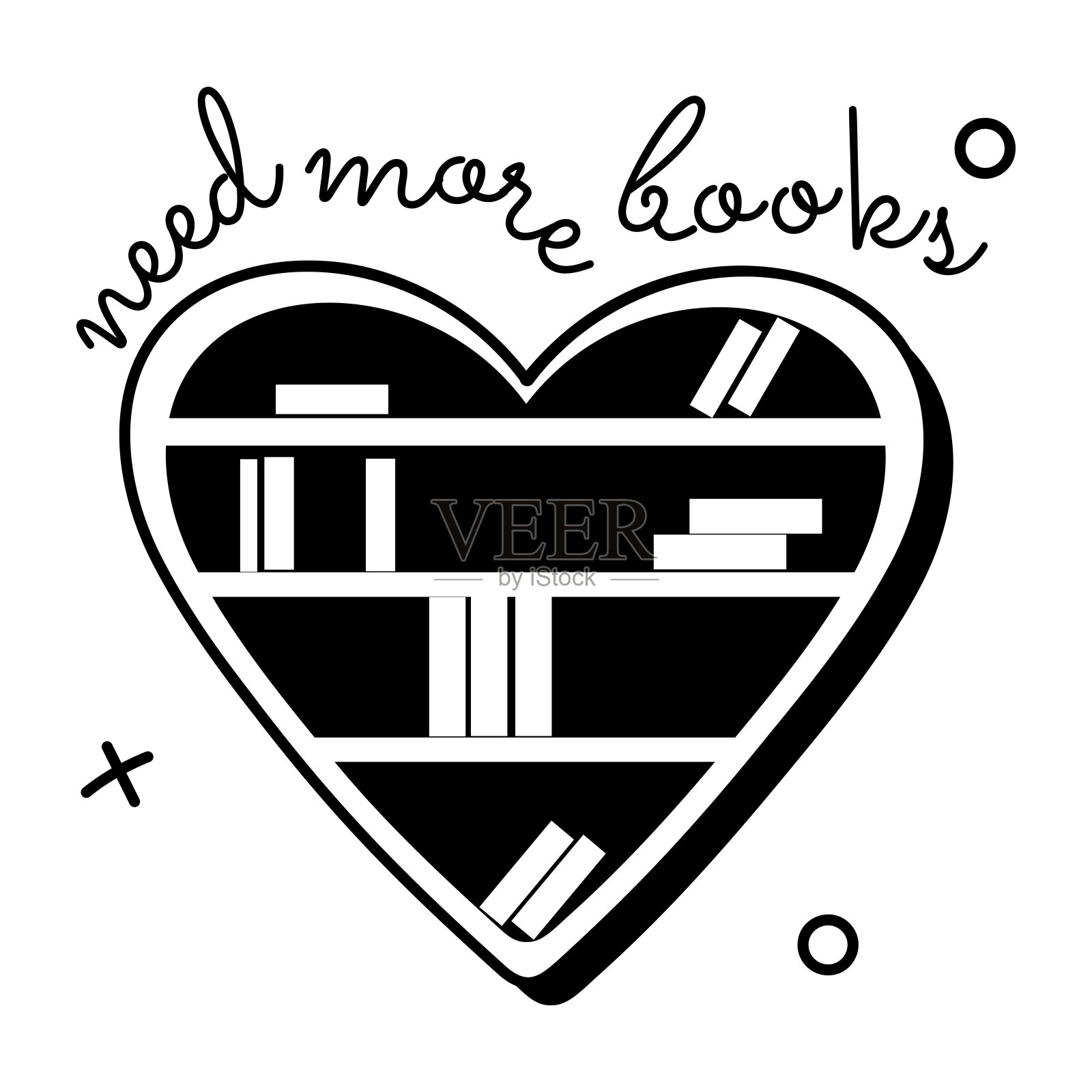 心书架插画图片素材