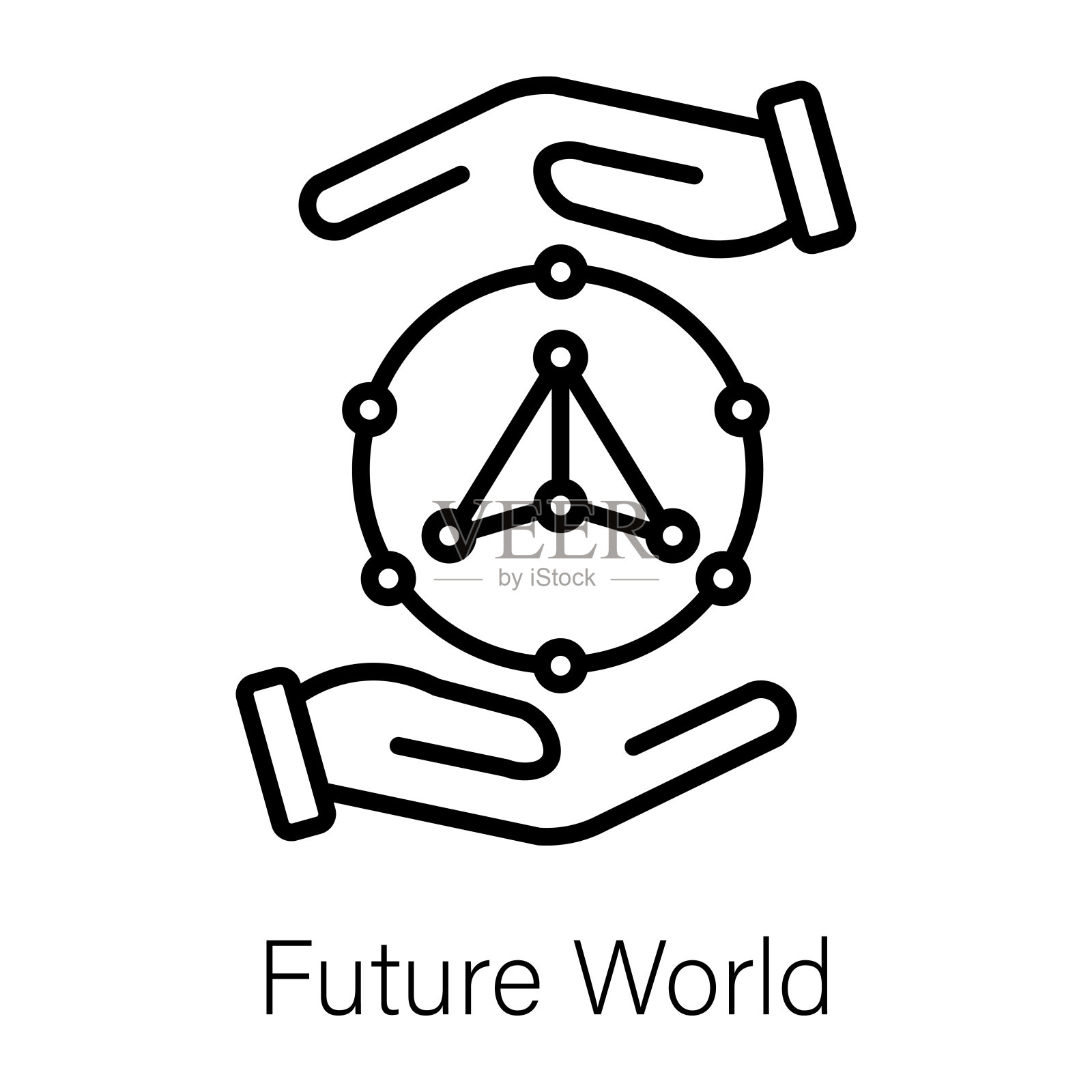 未来的世界插画图片素材