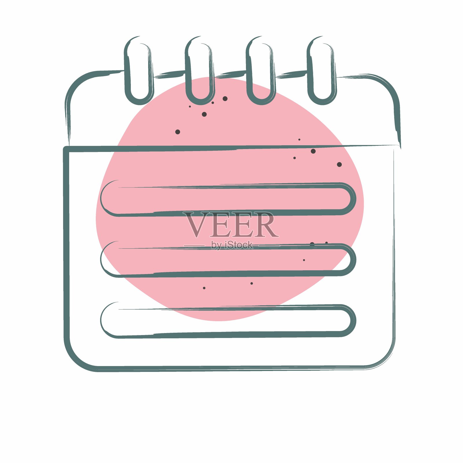 图标Schedulling。与远程工作符号相关。色斑样式。简单的设计说明插画图片素材