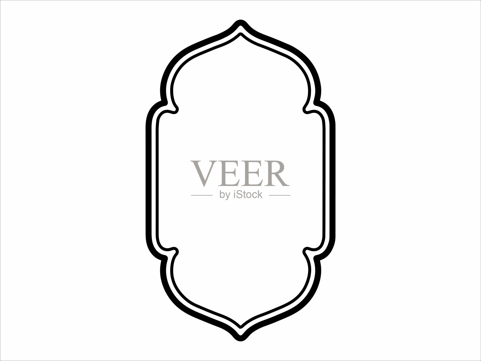 斋月框架背景。伊斯兰框架线艺术插图。手绘伊斯兰框架插图。斋月框架线条艺术背景。Eid Al Fitr框架线艺术插图。斋月卡里姆框架线条艺术。把拉马丹·穆巴拉克黑白地画出来插画图片素材