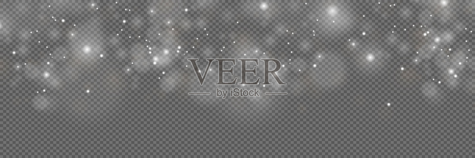 光效与闪光和颗粒。圣诞节的灰尘。白色的火花闪耀着特殊的光芒。插画图片素材