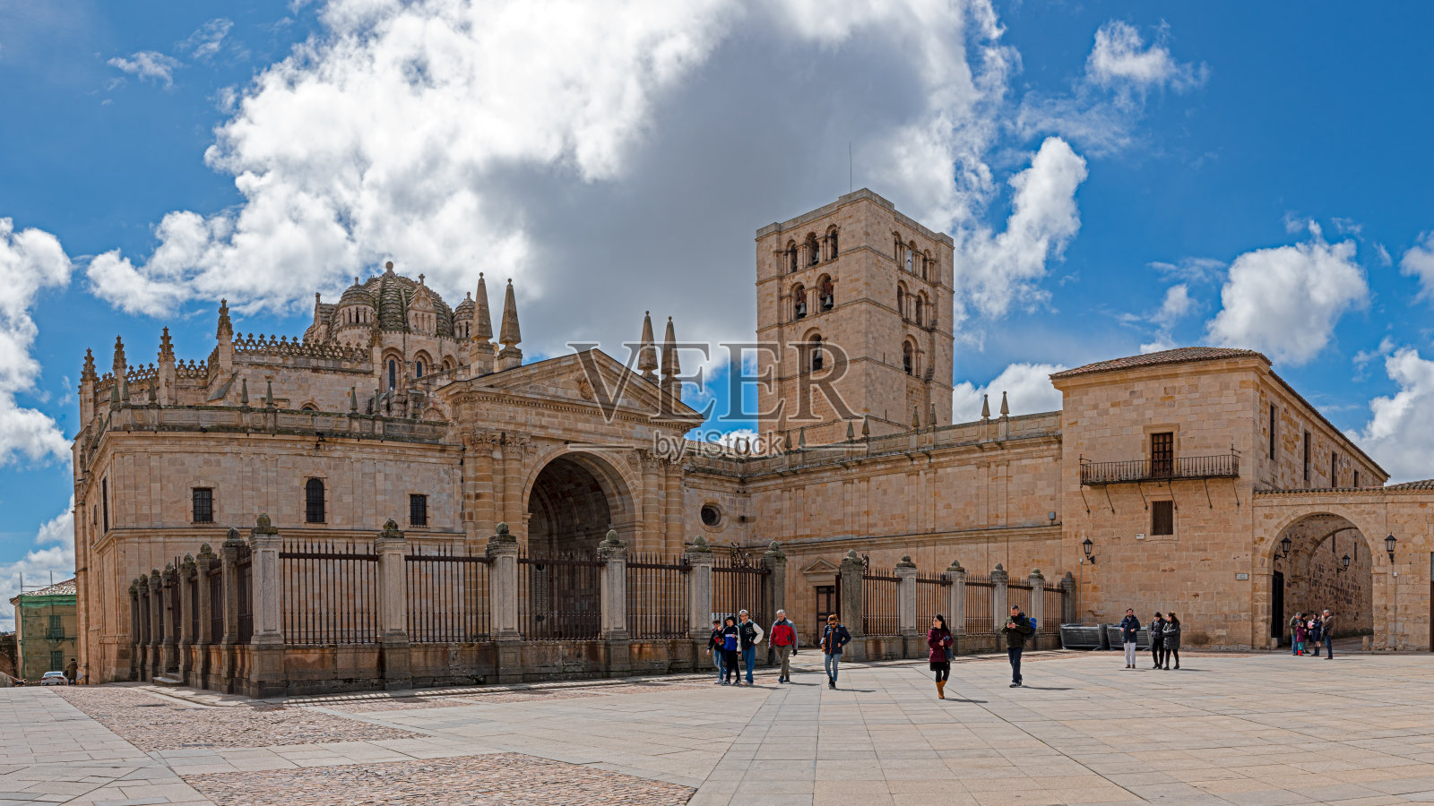 萨莫拉大教堂,西班牙。新古典主义的入口照片摄影图片