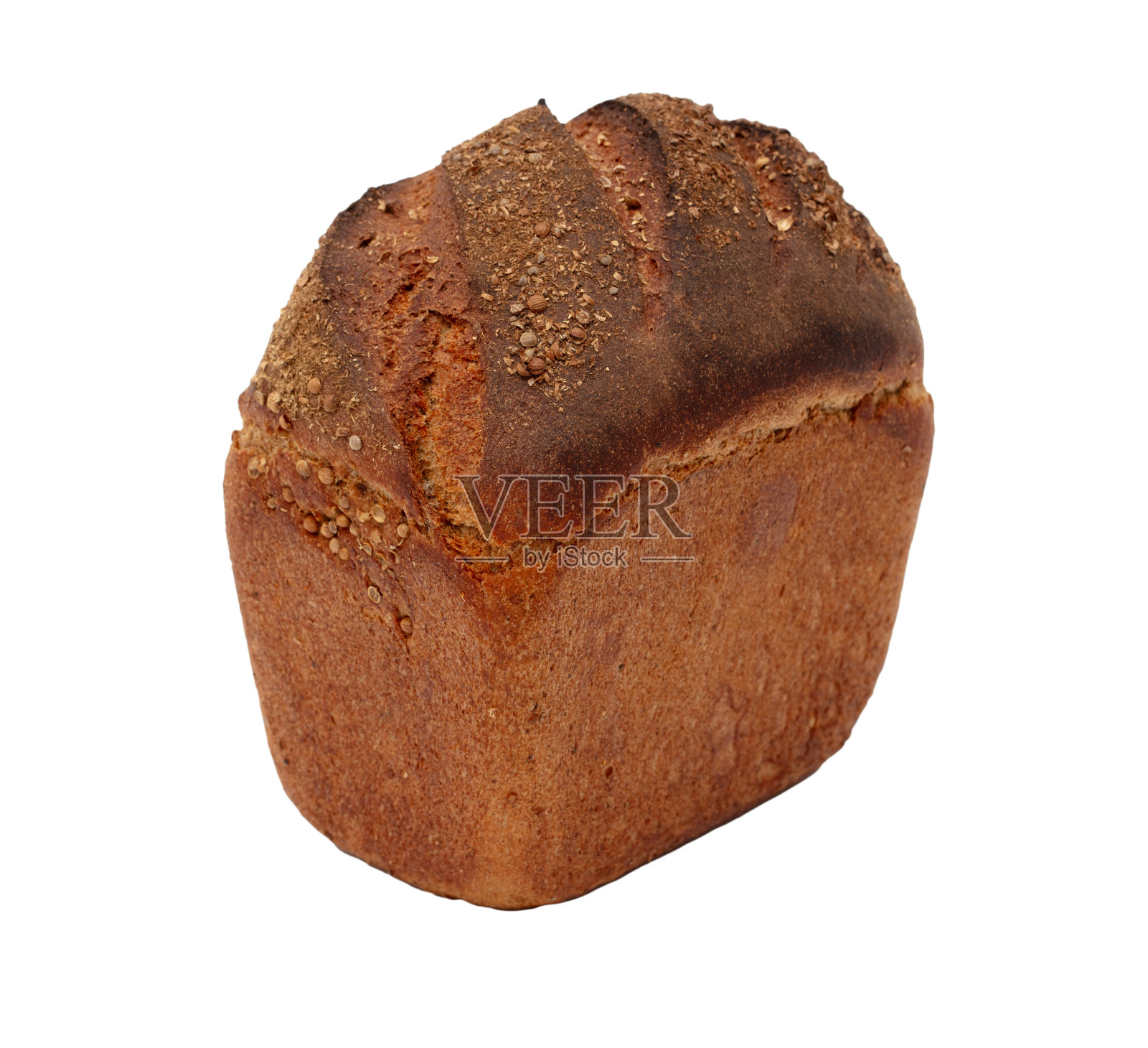 黑麦面包孤立在白色背景上照片摄影图片