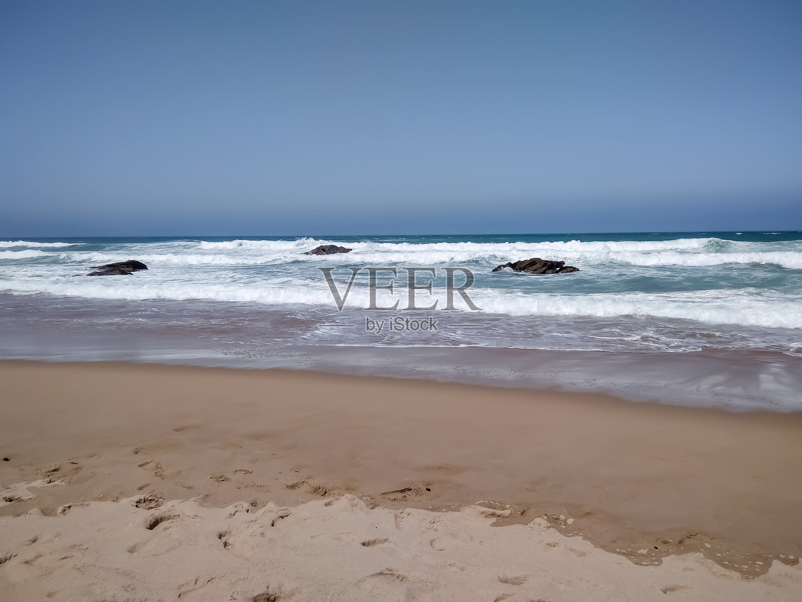 Cascais海滩。葡萄牙。照片摄影图片