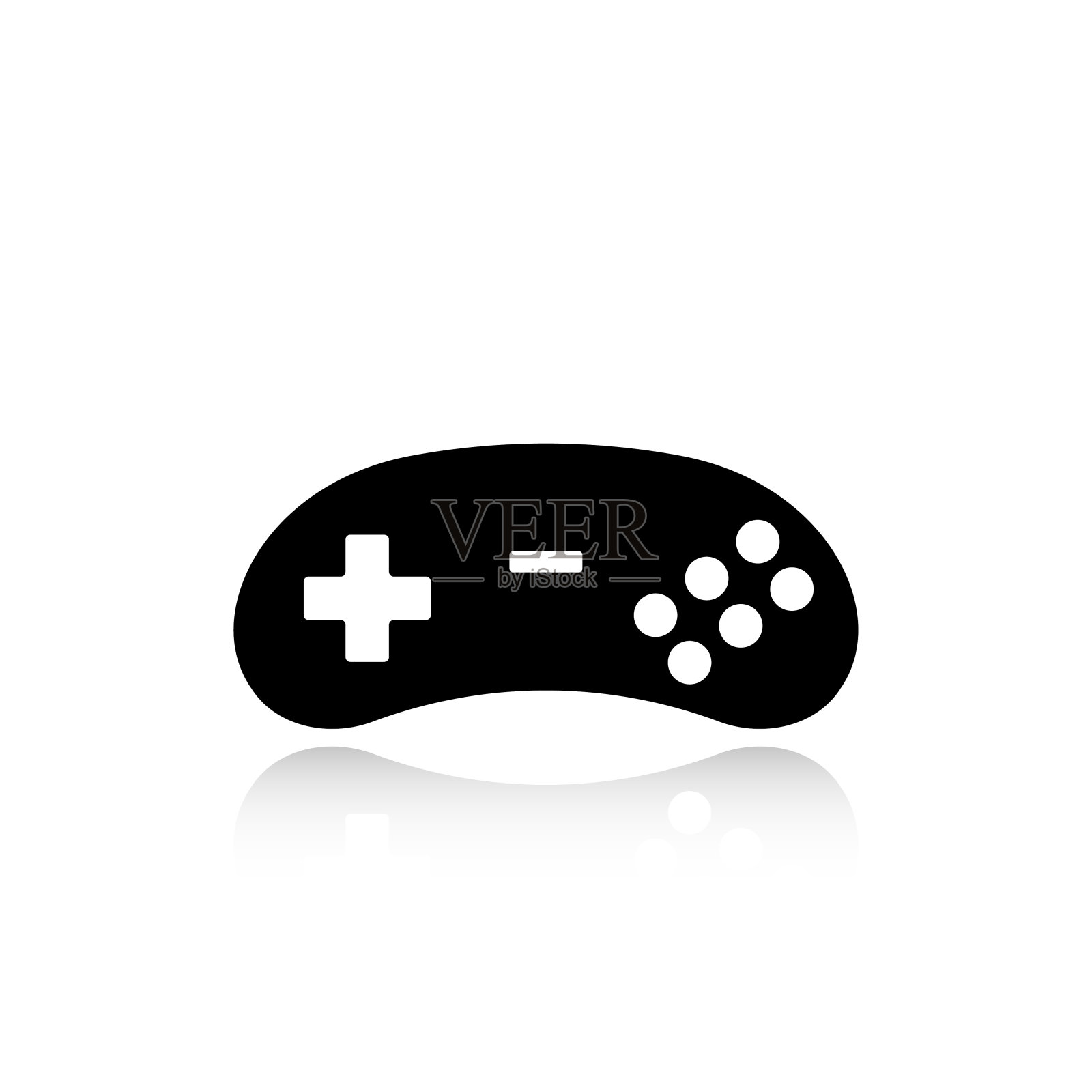 复古的操纵杆图标。游戏机符号插画图片素材