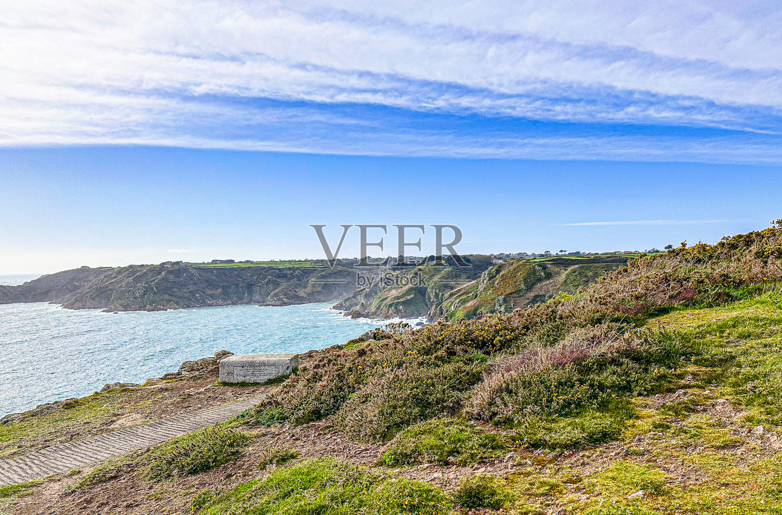 根西岛的伊卡特角照片摄影图片