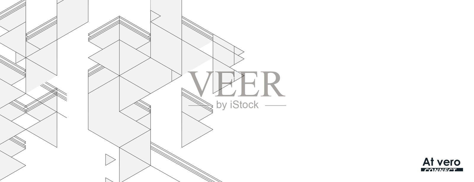 抽象的背景与几何形状和六边形图案。现代形状为多边形结构。矢量插图。科学的设计插画图片素材