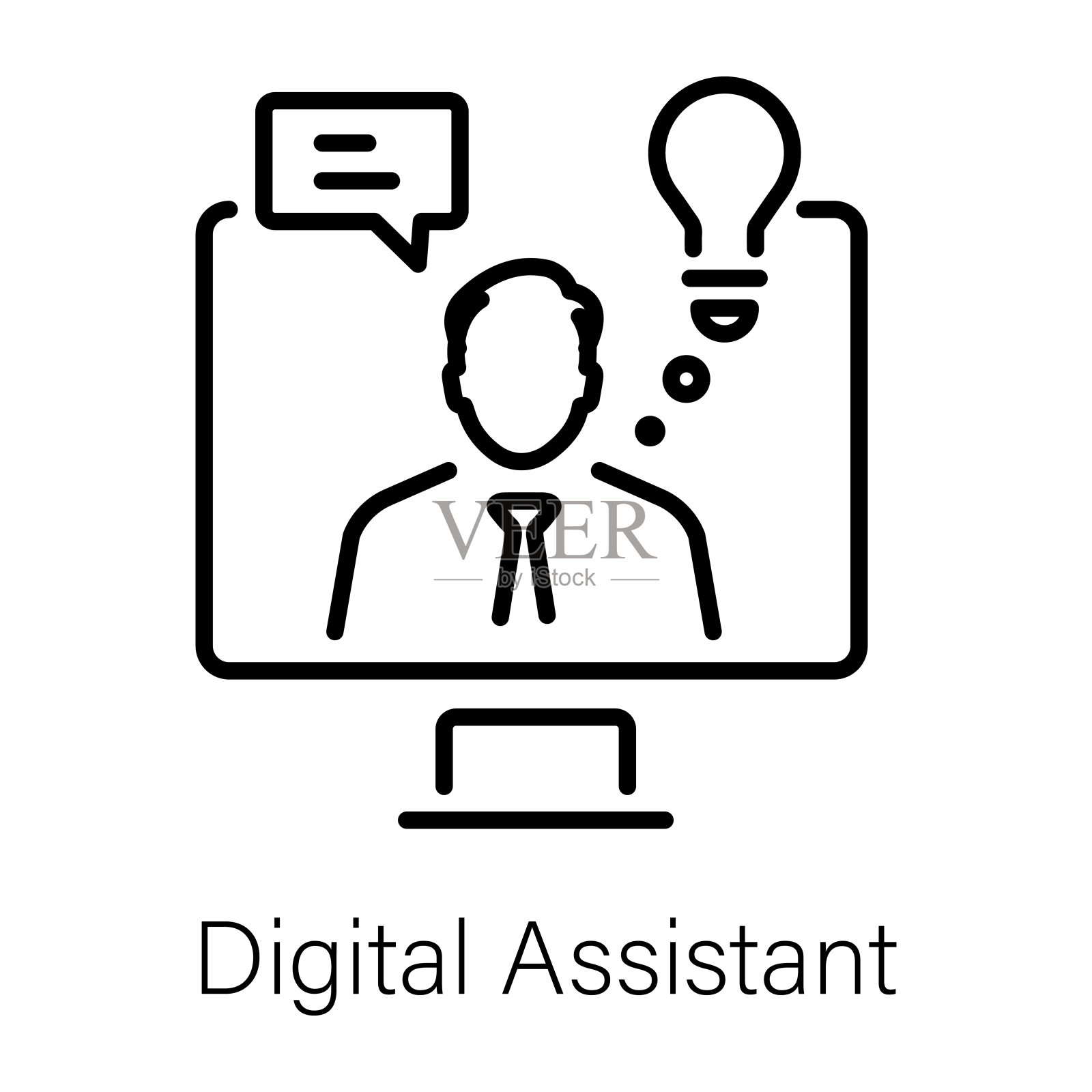 数字助理插画图片素材