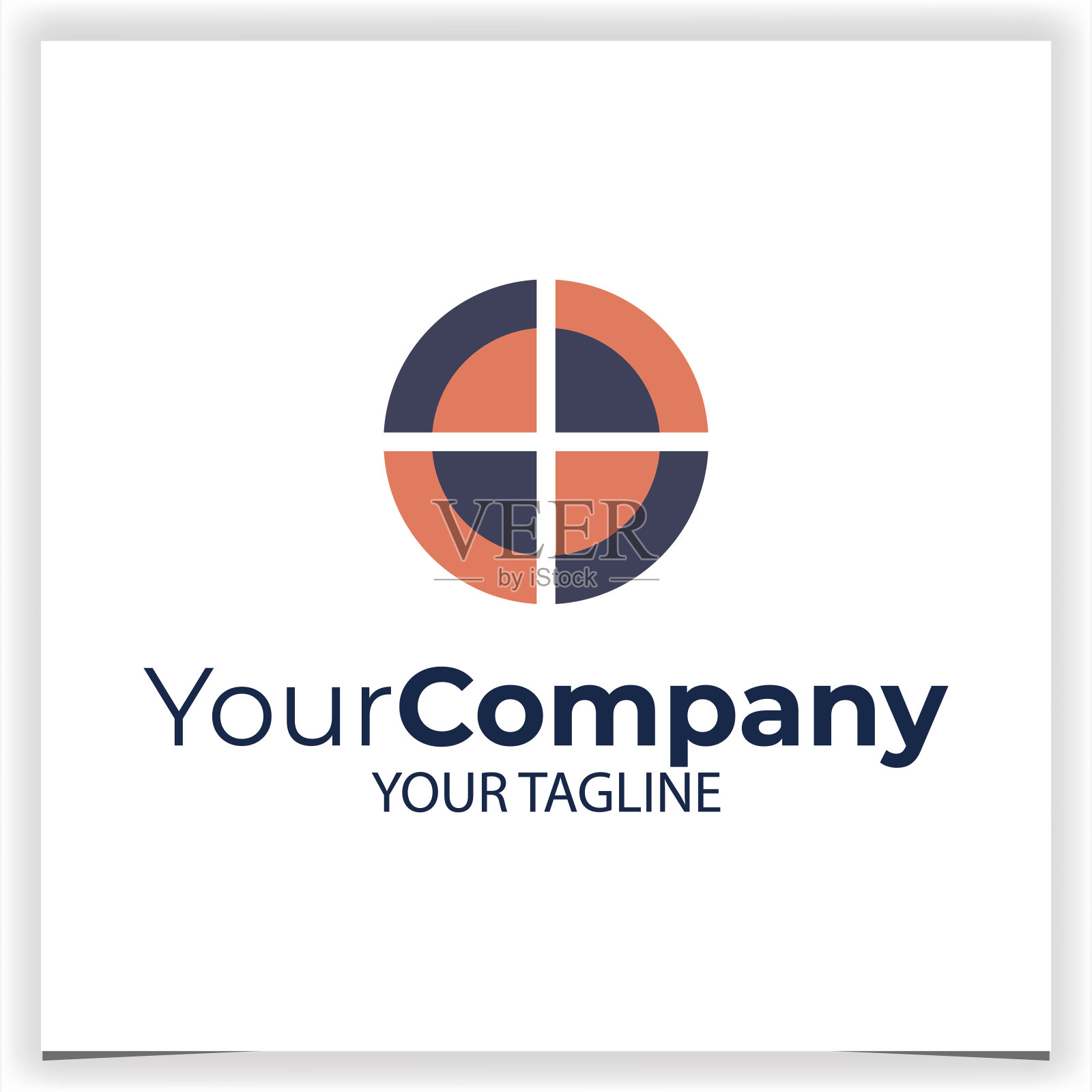 抽象圆形标志设计矢量模板插画图片素材