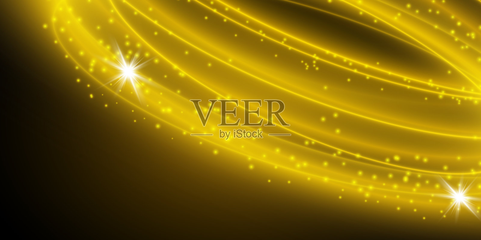 抽象神奇发光金色旗帜。魔法阵。圣诞快乐。圆形金色闪亮的框架与光爆炸。节日横幅上的金粉插画图片素材