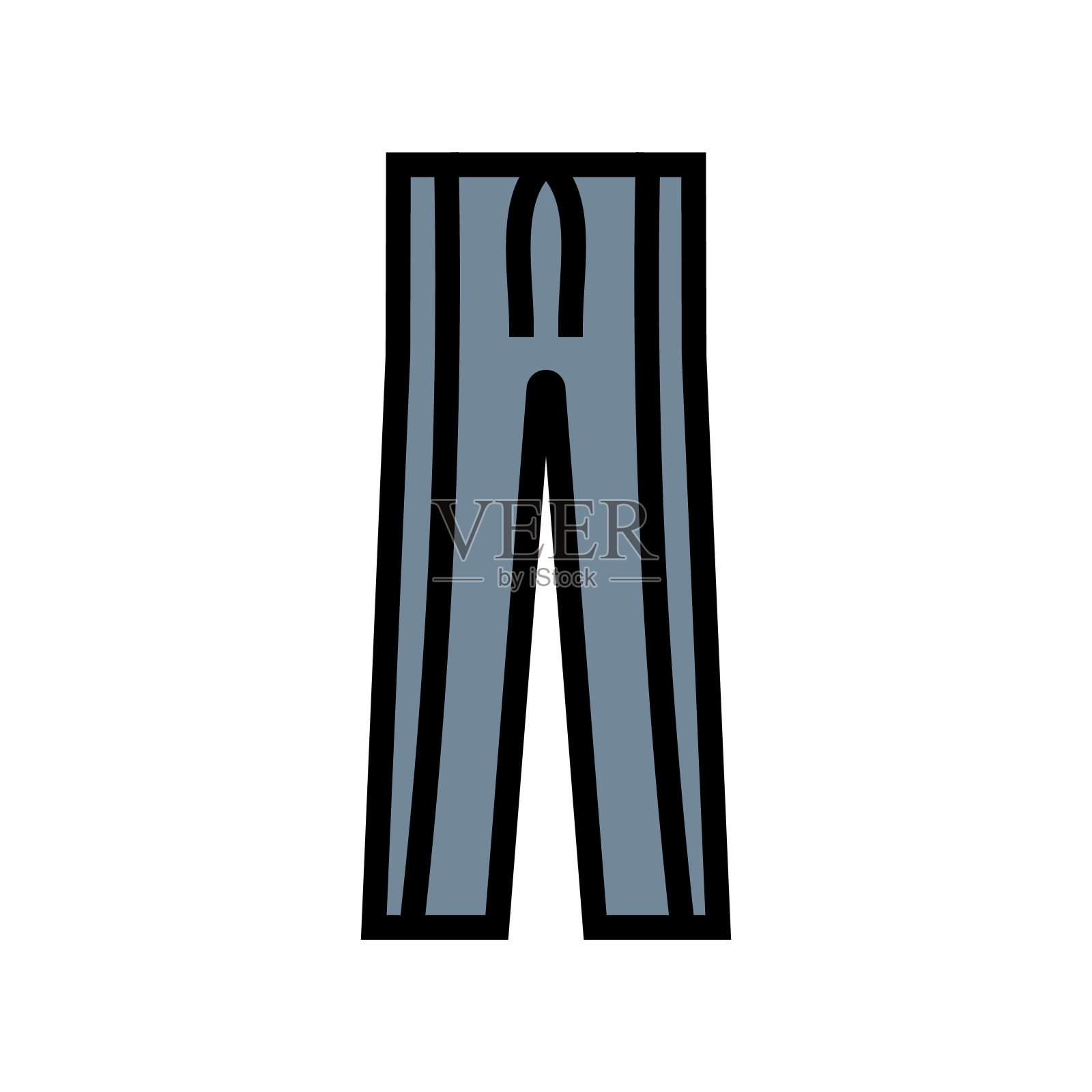 田径裤复古时尚的颜色图标矢量插图插画图片素材