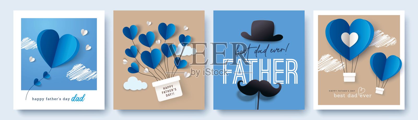 父亲节快乐插画图片素材