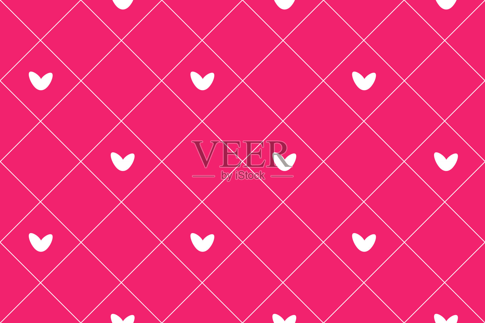 矢量无缝模式的菱形柔和品红色背景对角线插画图片素材