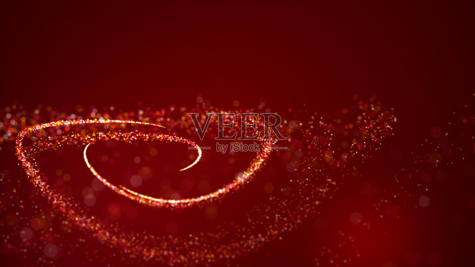 横向新年背景。金色矢量线。红色梯度背景，矢量闪亮线散布在一个圆圈。现代抽象。图形魔术设计。照片摄影图片