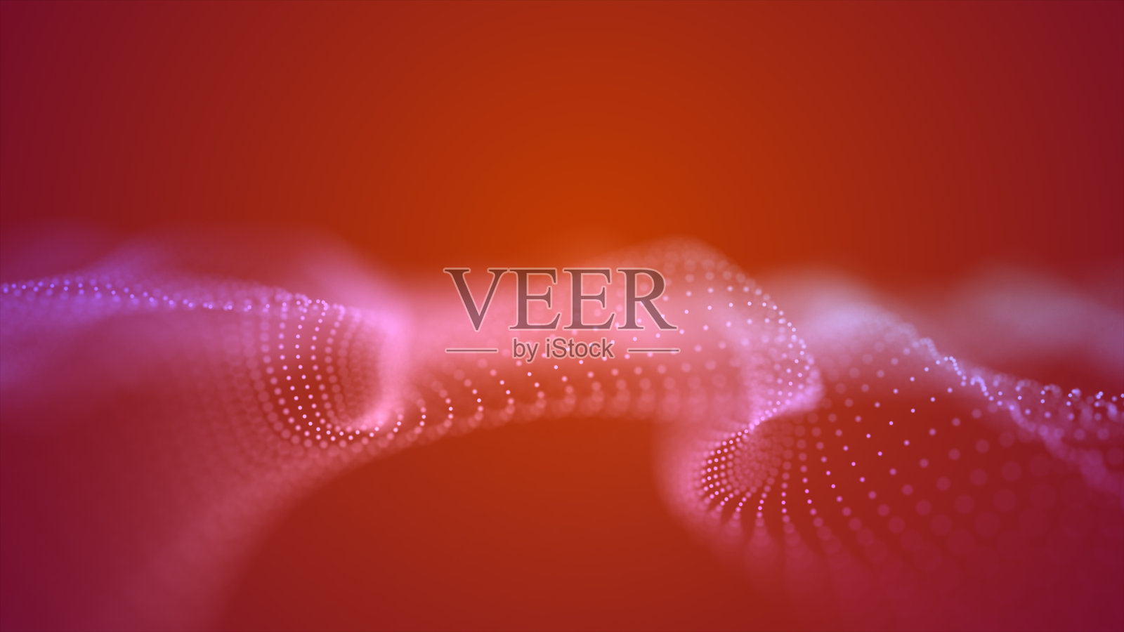 白色波浪在明亮的橙色背景上的抽象波动。由在红色背景上移动的粒子和点组成的抽象发光数字网络波。蓝色数字波与光反射在一个丰富的梯度背景。照片摄影图片