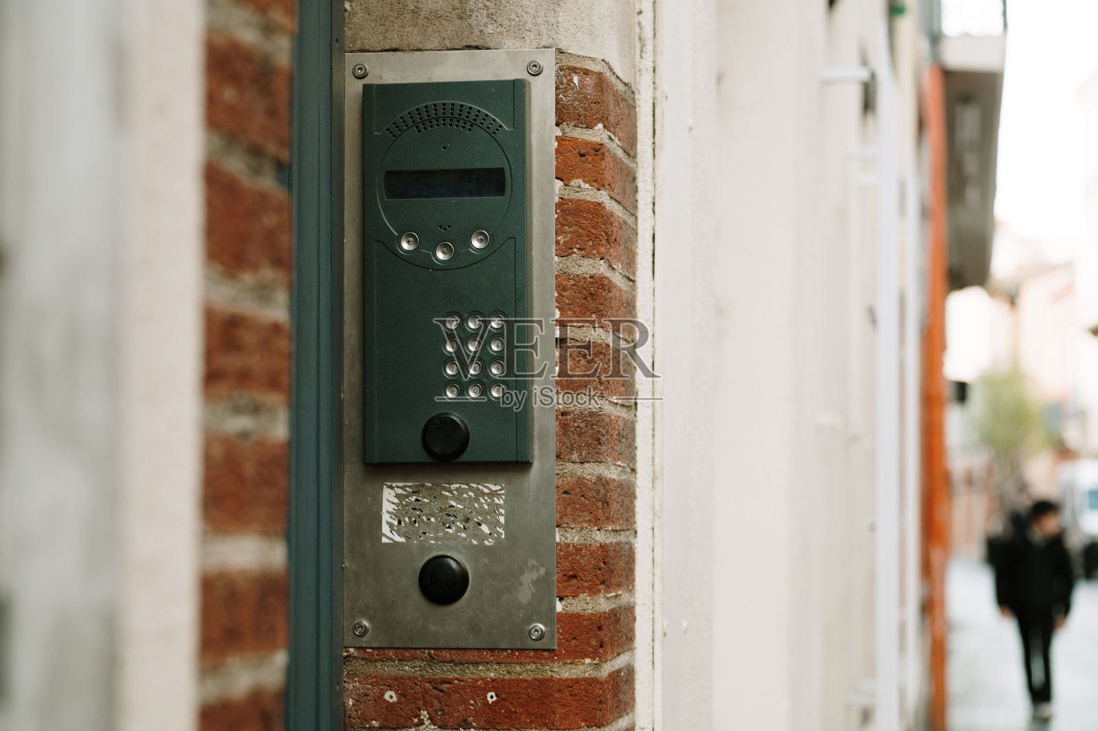 公寓楼对讲机照片摄影图片