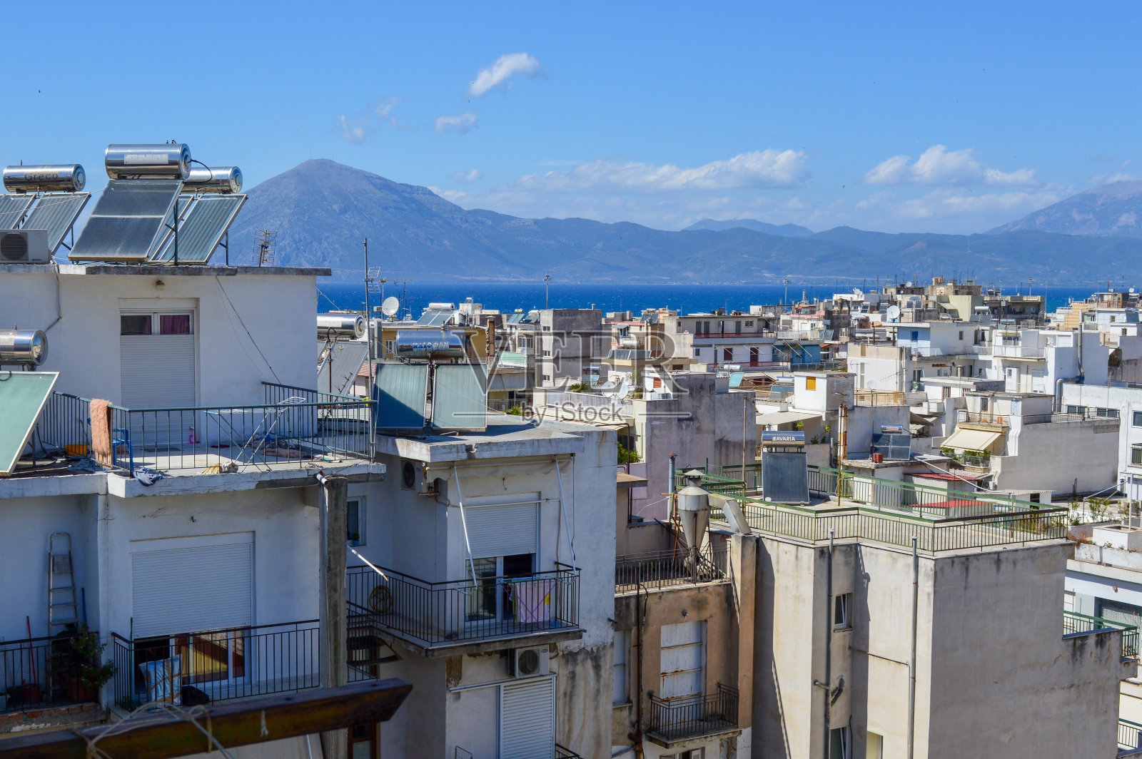 帕特拉市位于希腊。这是一个非常美丽的度假城市照片摄影图片
