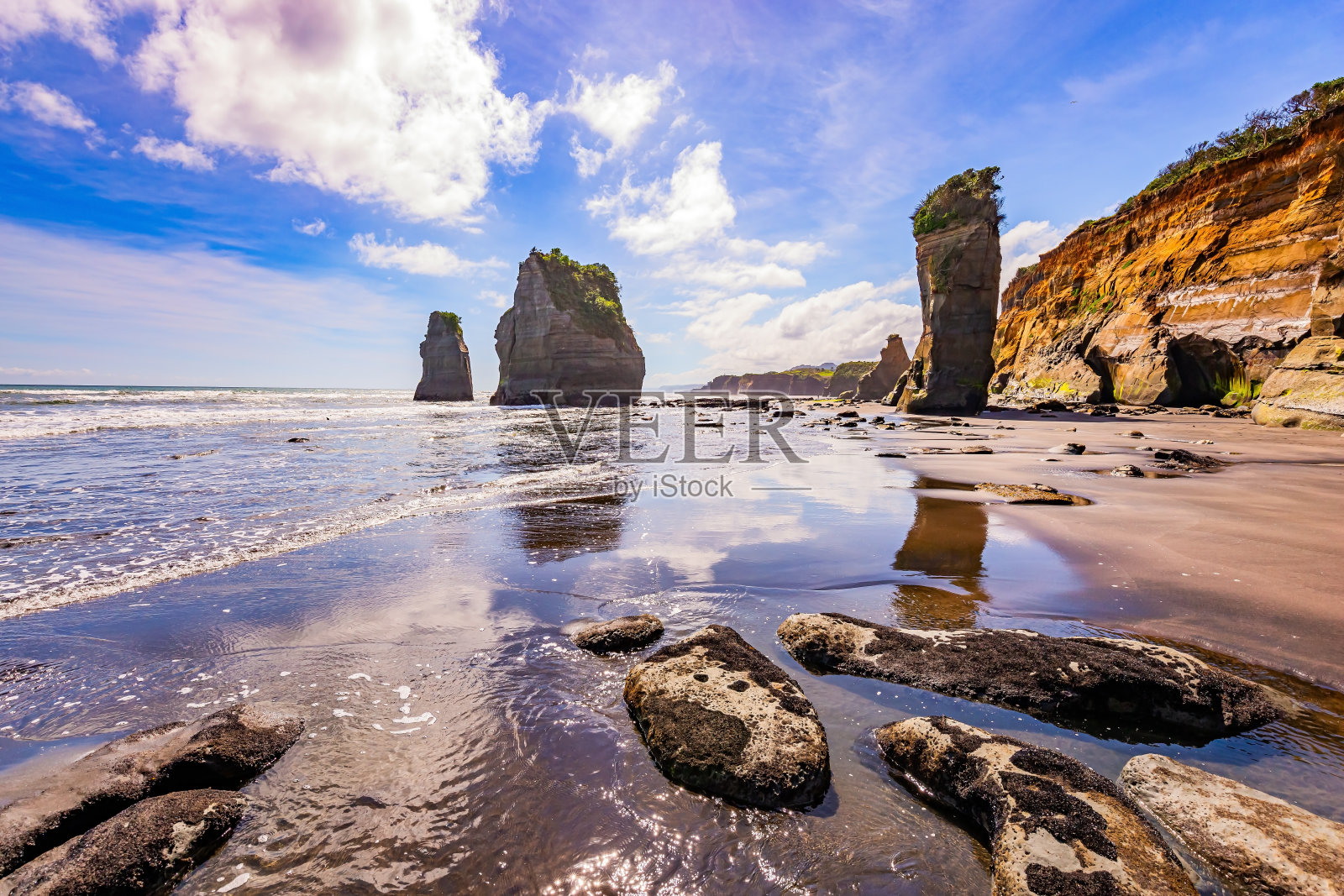 太平洋海岸的海滩照片摄影图片