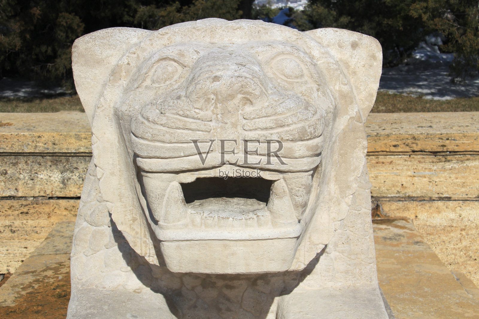 阿尼特卡比尔狮子，安卡拉-土耳其，阿塔图尔克陵墓照片摄影图片