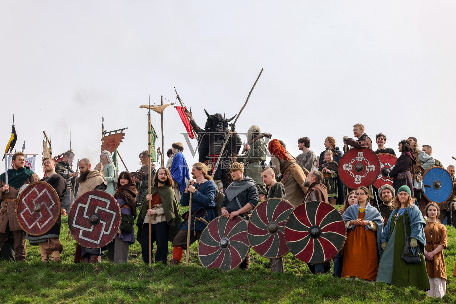 波兰传统节日,复活节后的星期二在克拉科夫庆祝。照片摄影图片