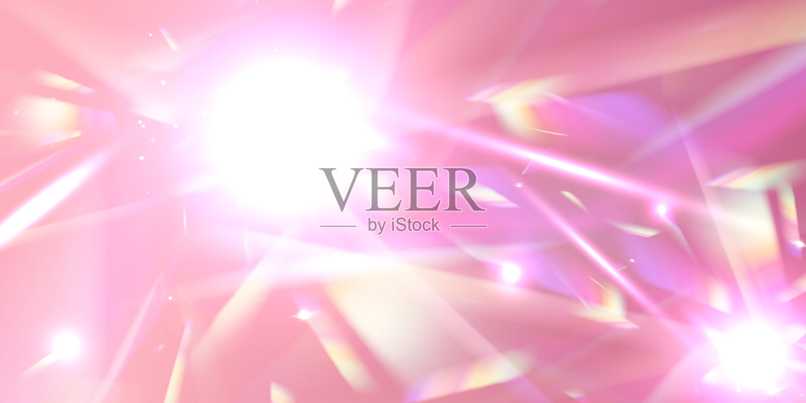 彩虹光效果插画图片素材