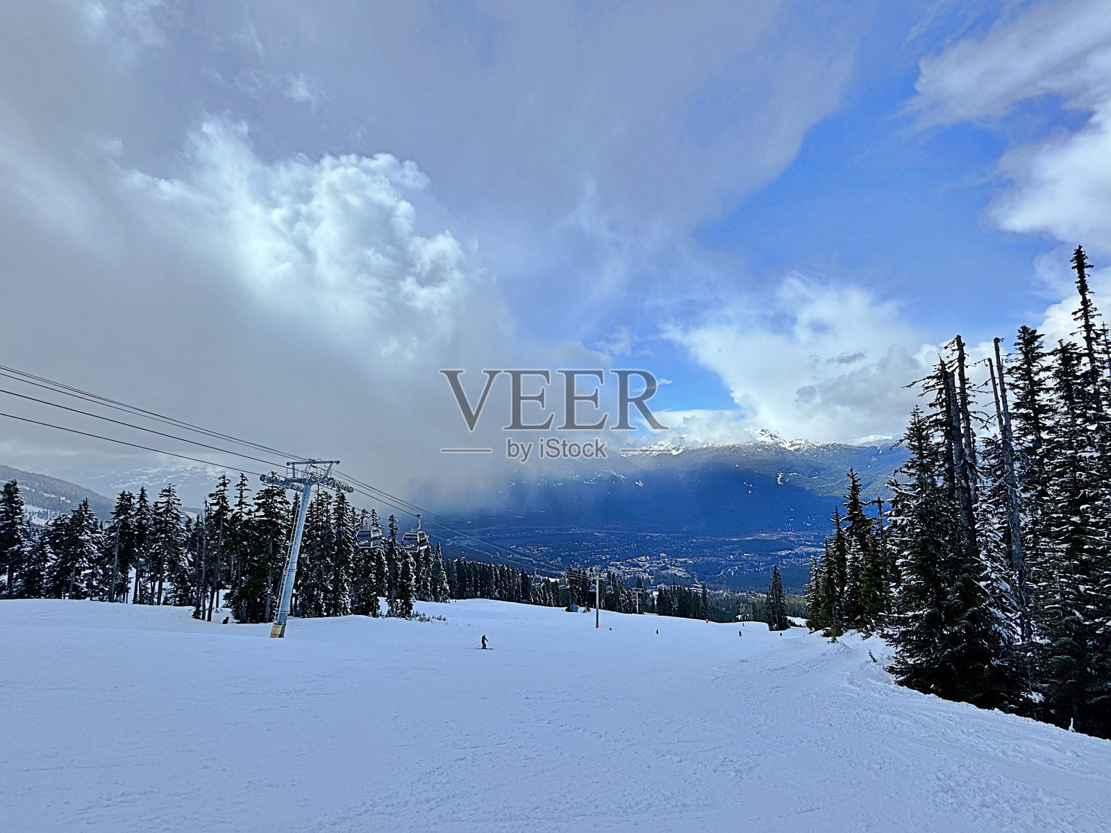 惠斯勒-黑梳山滑雪胜地照片摄影图片