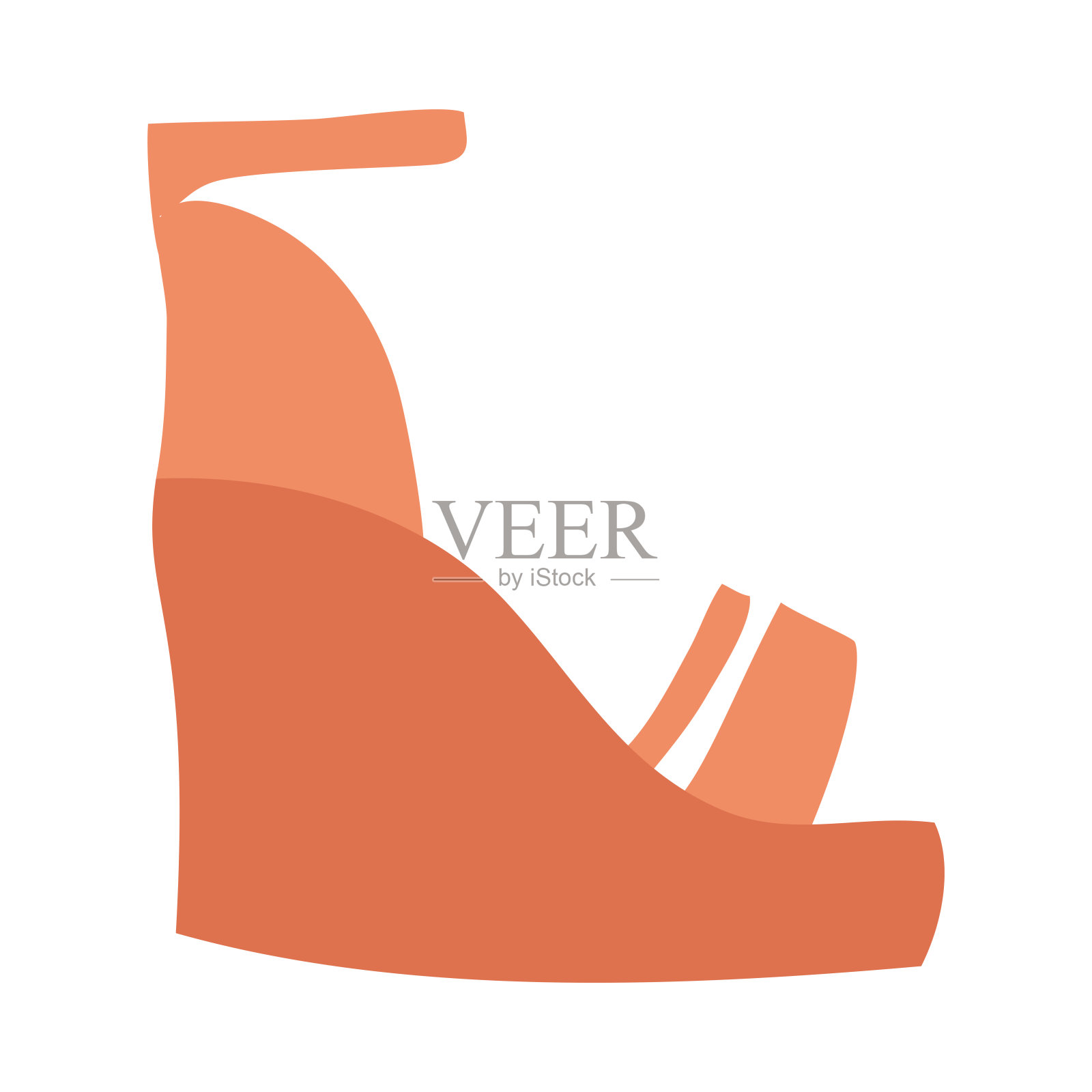 女式鞋跟设计插画图片素材