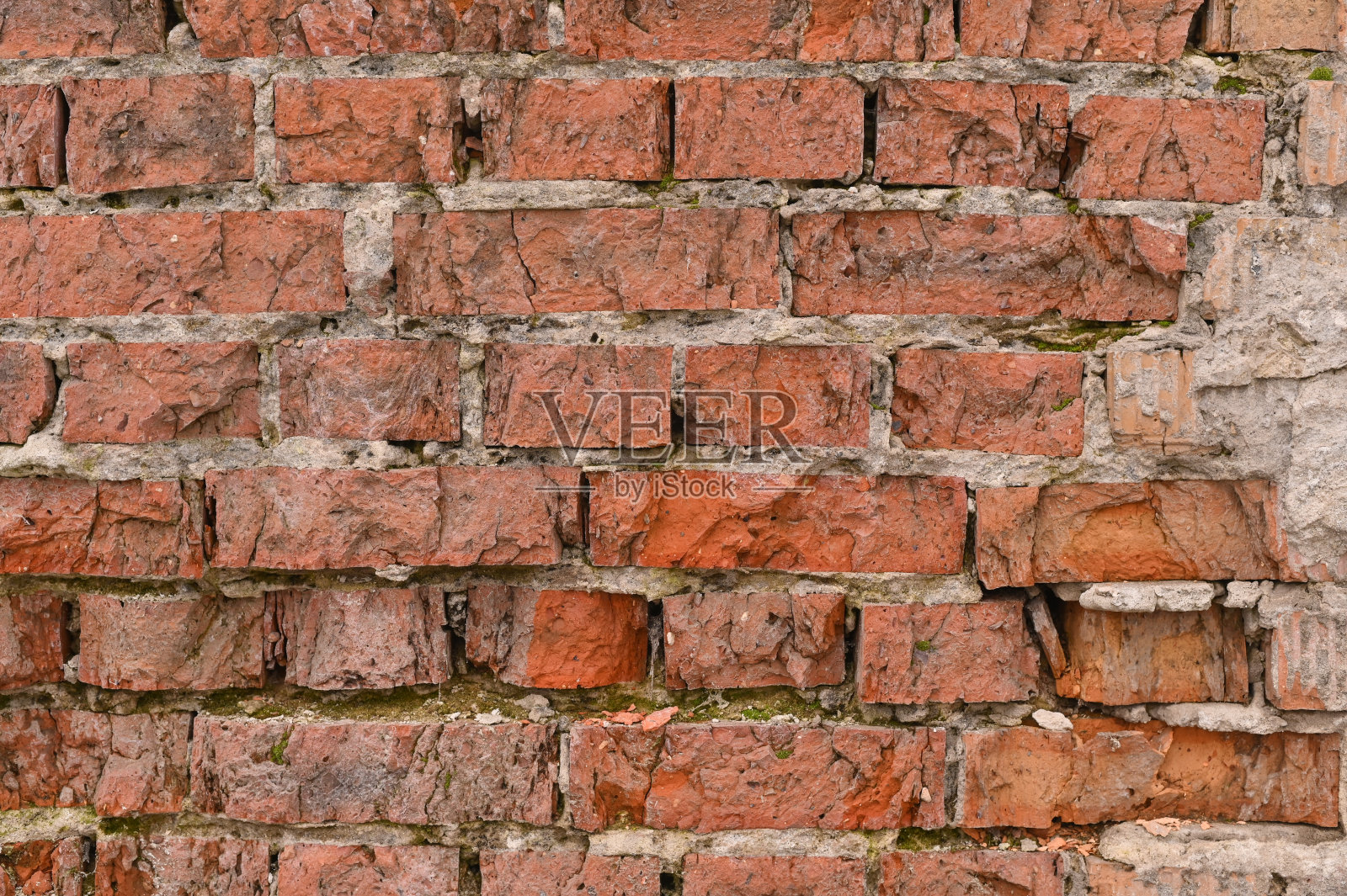 一堵破旧的砖墙。纹理背景照片摄影图片