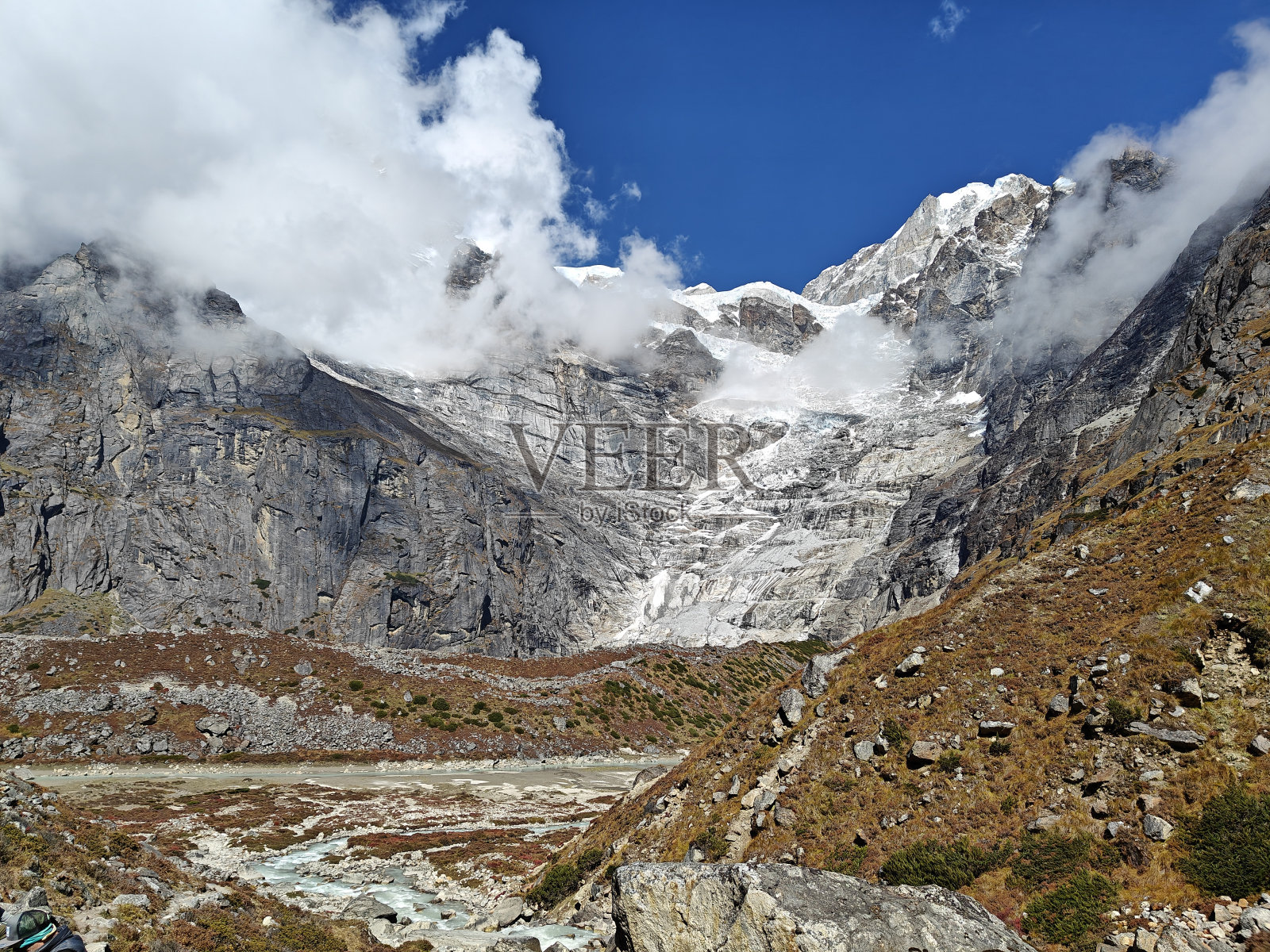喜马拉雅山美丽的山景照片摄影图片