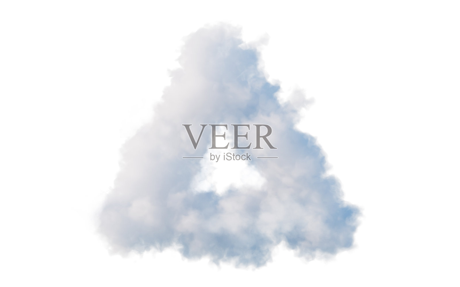 孤立的软云，3d渲染。照片摄影图片