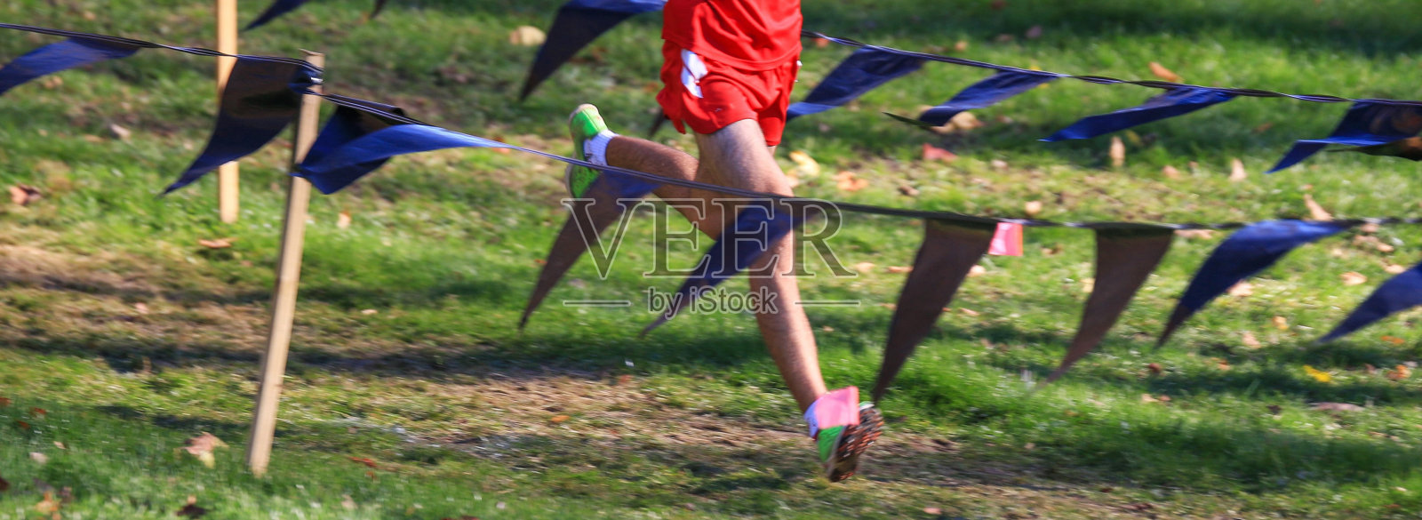 在5公里赛跑中跑下坡的越野运动员照片摄影图片