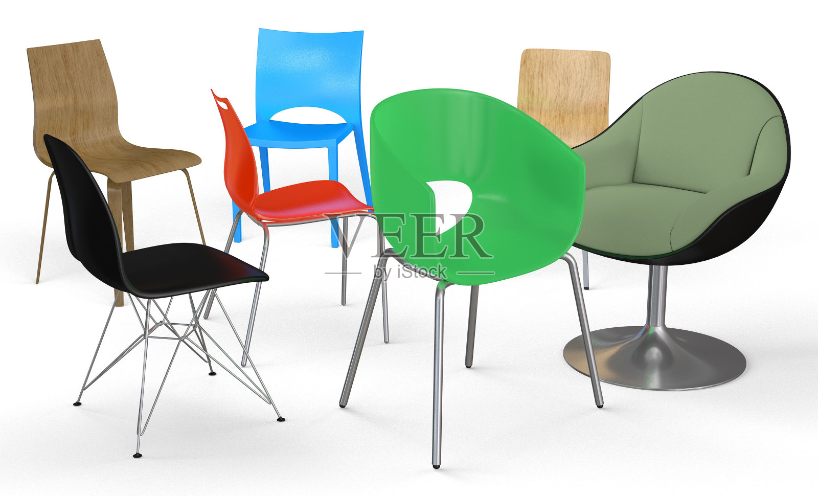 设计师椅子套装照片摄影图片