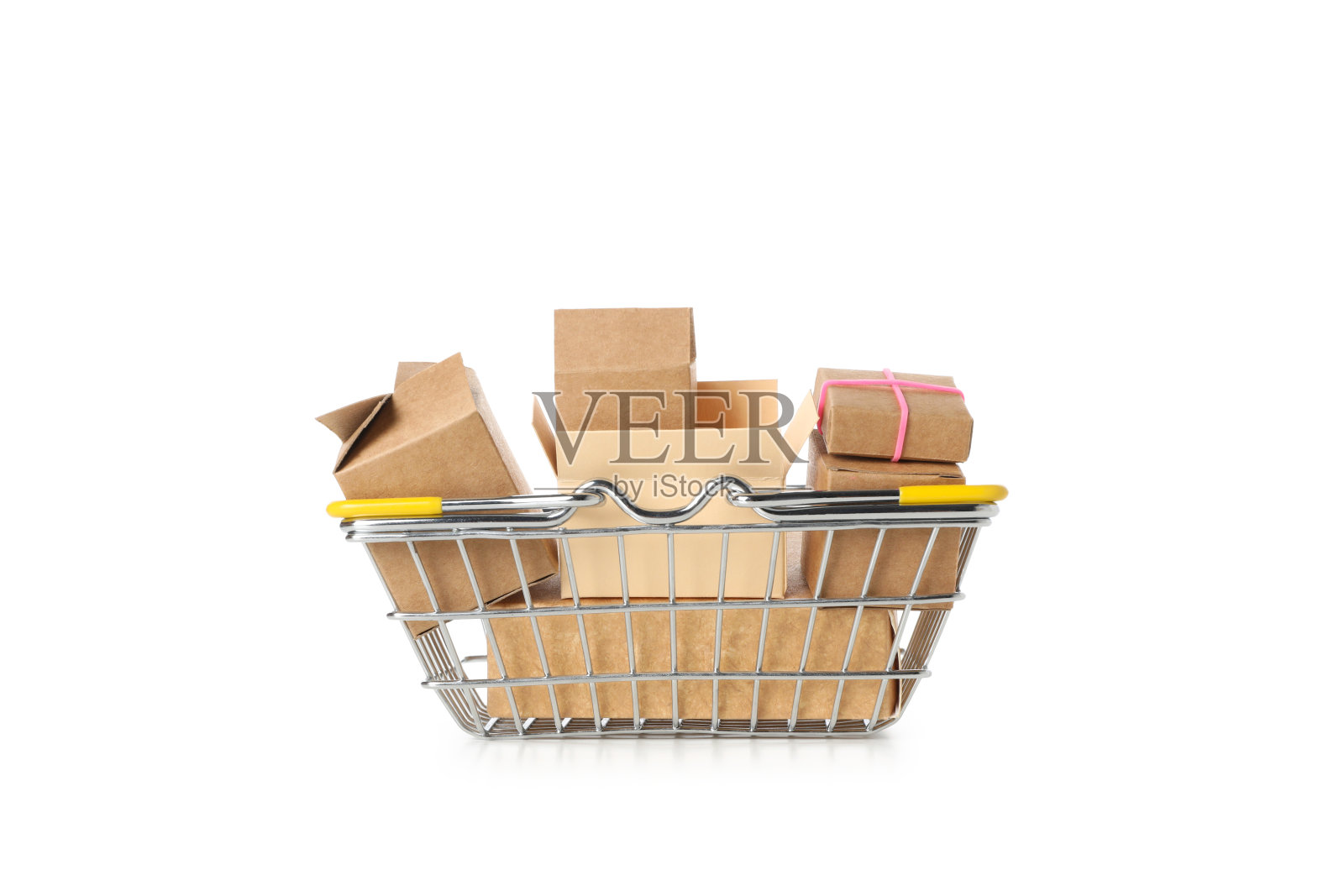 购物的概念，黑色星期五和折扣，孤立的白色背景照片摄影图片