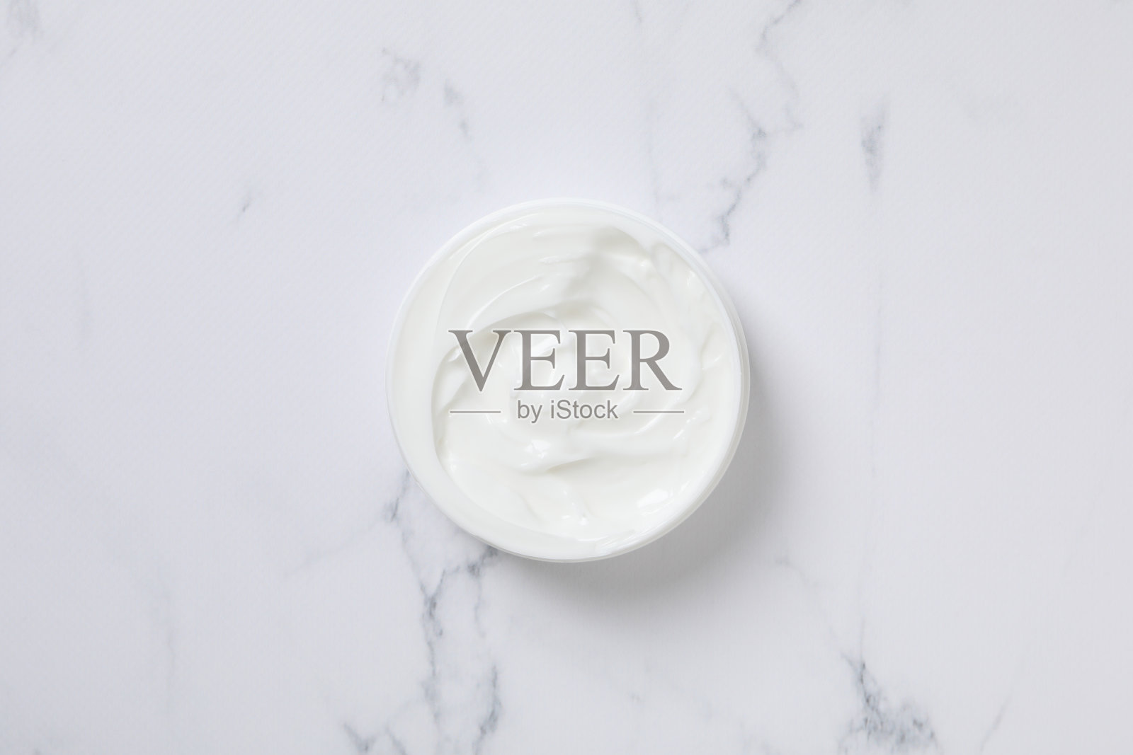 护肤概念，面霜化妆品，俯视图照片摄影图片