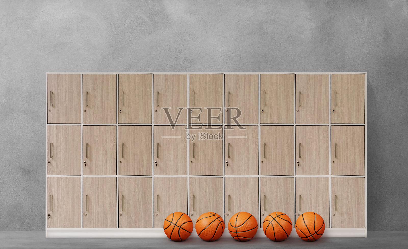 体育馆的篮球储物柜照片摄影图片