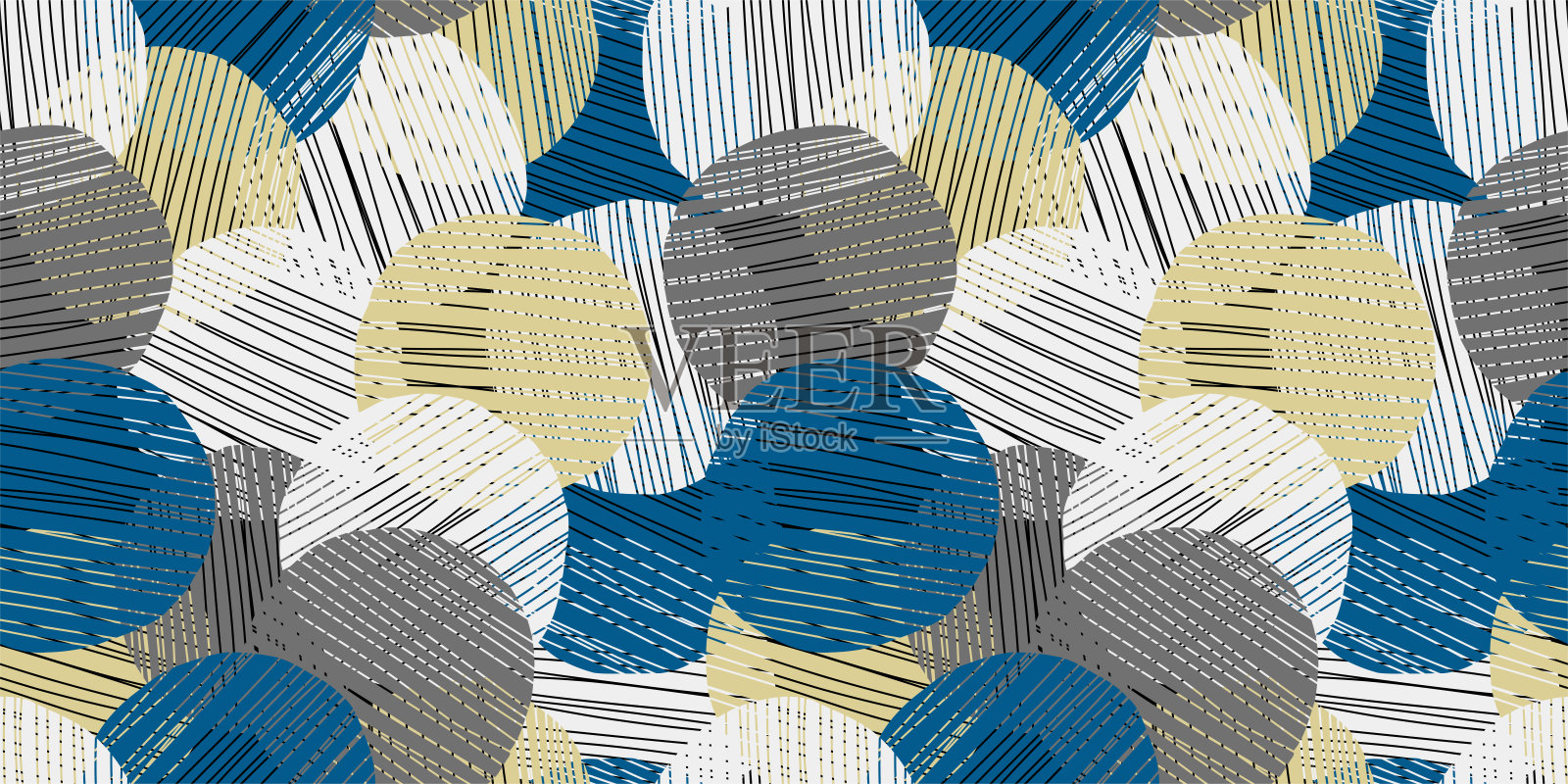 现代条纹圆形图案。插画图片素材