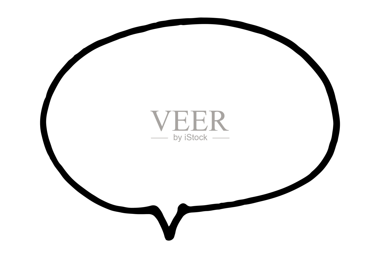 手写可爱的语音泡泡插画图片素材