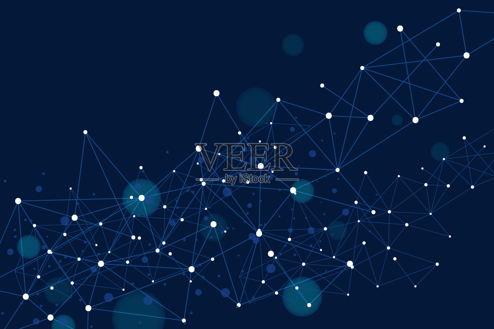 全球网络连接概念。大数据可视化插画图片素材